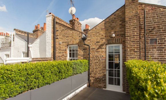 Brick house with roof terrace